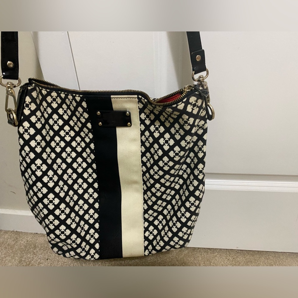 kate spade Black and Cream Patterned Crossbody Bag - Picture 2 of 9
